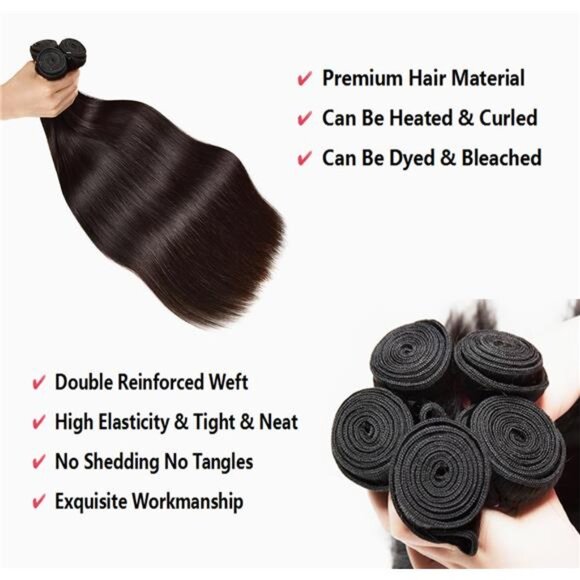 10A Straight Bundles Human Hair 20 22 24 Inch Straight Hair 3 Bundles main image 5